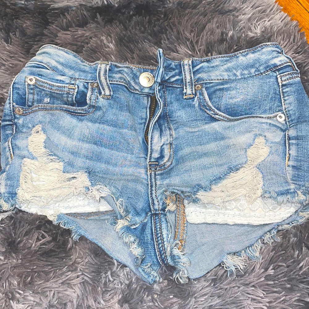 American Eagle Ripped Jean Shorts.